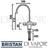 Bristan Chocolate Kitchen Sink Mixer Tap Dimensions